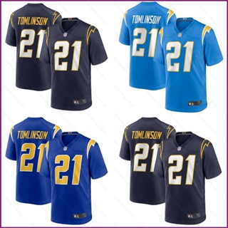 Yx NFL เสื้อยืดลําลอง แขนสั้น คอกลม พิมพ์ลาย Los Angeles Game Jersey LaDainian Tomlinson Retired Player พลัสไซซ์