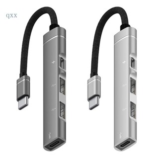 Ch*【พร้อมส่ง】ตัวแปลงฮับ Type C เป็น USB อะลูมิเนียม สําหรับโรงเรียน สํานักงาน