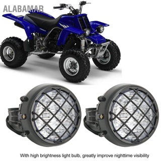 ALABAMAR คู่ 12V ATV LED ด้านหน้าไฟหน้าพร้อมหลอดไฟโคมไฟ Grills สำหรับนักรบ 1996-2001