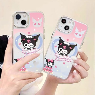 เคสโทรศัพท์มือถือ แบบใส กันกระแทก ลายคุโรมิน่ารัก สําหรับ iPhone 14 11 12 13 Pro Max XS Max X XR