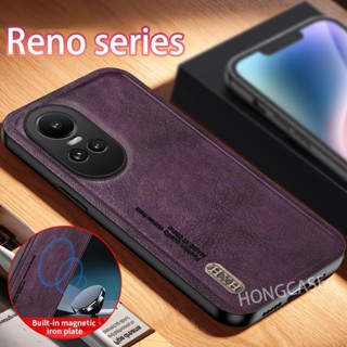 เคสโทรศัพท์มือถือหนังนิ่ม ขอบซิลิโคน สไตล์เรโทร สําหรับ OPPO Reno 10 Pro 5G Reno10 10Pro Reno10Pro 2023