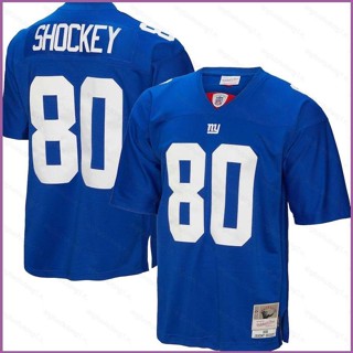 Ani 2005 เสื้อยืดลําลอง แขนสั้น คอกลม พิมพ์ลาย New York Giants Game Jeremy Shockey Legacy Replica พลัสไซซ์