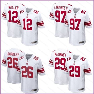 เสื้อยืดกีฬาแขนสั้น ลายทีมชาติฟุตบอล Ani NFL New York Giants Game Jersey Darren Waller สีขาว พลัสไซซ์