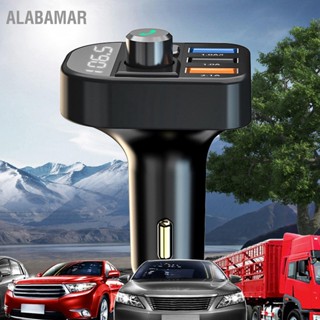 ALABAMAR รถเครื่องส่งสัญญาณ FM Universal แฮนด์ฟรี 3 พอร์ต USB รถ MP3 Player เครื่องรับวิทยุ Bluetooth Car Charger