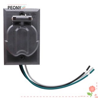 Peonypavilion เต้าเสียบสายดินไนล่อน 15A AC 125V PA66 กันน้ํา แบบพกพา สีดํา สําหรับช่างไฟฟ้า