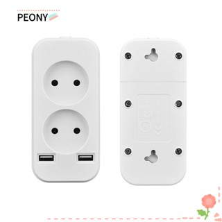 Peonypavilion ปลั๊กไฟ พอร์ตชาร์จ USB คู่ แบบติดผนัง