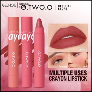 O.TWO.O Matte ปากกาลิปสติก High Pigment Soft Lip Tint 6 สี Lip Makeup liptint -eelhoe