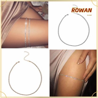 Rowans สายโซ่ สีเงิน แวววาว เครื่องประดับแฟชั่น สําหรับผู้หญิง ปาร์ตี้ ชายหาด