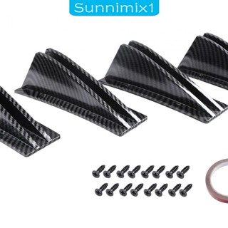 [Sunnimix1] อุปกรณ์เสริมกันชนหลัง ทรงโค้ง สําหรับรถยนต์ 4 ชิ้น