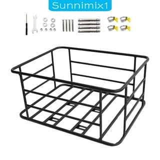 [Sunnimix1] ตะกร้าเหล็กติดด้านหลังจักรยาน ถอดออกได้ สําหรับจักรยานเสือหมอบ