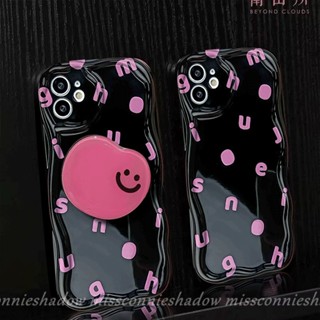 เคสโทรศัพท์มือถือแบบนิ่ม TPU ลายตัวอักษรภาษาอังกฤษ หน้ายิ้ม 3D พร้อมที่ตั้งวาง แฟชั่น สําหรับ Infinix Hot 10 12 9 8 20 11 30 Play Smart 6 5 Plus 7 Hot 9 8 30i 10Lite Note 12 G96