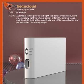 Widebeaucloud 1 ชิ้น สมาร์ทโมชั่นเซนเซอร์ ไฟกลางคืน แบบชาร์จไร้สาย แม่เหล็ก LED โคมไฟเหนี่ยวนํา สําหรับผนัง บ้าน ห้องนอน ห้องครัว บันได ดี