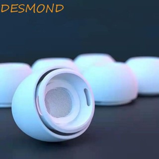 Desmond ที่อุดหู ที่อุดหู ซิลิโคน ที่อุดหู เคสหูฟัง XS/S/M/L นิ่ม สีขาว สําหรับ Airpods Pro 1/2 1 คู่