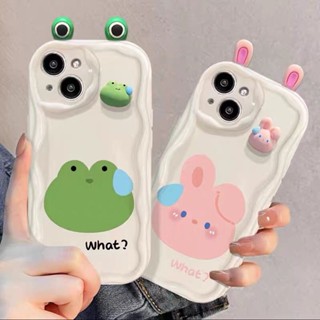 เคสโทรศัพท์มือถือ TPU กันกระแทก ป้องกันกล้อง ลายการ์ตูนกระต่าย หมี กบ 3D น่ารัก แฟชั่น สําหรับ VIVO V20 V21E V23 V23E V25 V27 Pro S12 T1 S16 S16E