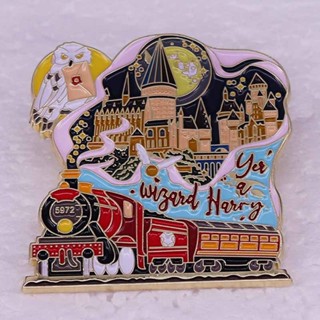 เข็มกลัด รูป Wizarding World Enamel Pin Hogwarts Express อุปกรณ์เสริมแฟนตาซี