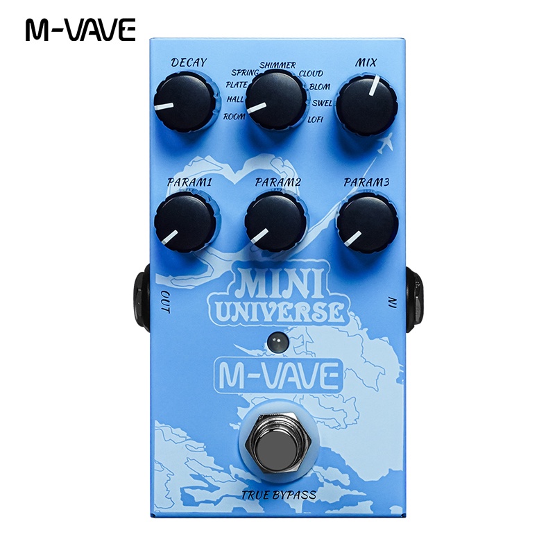 M-vave เคสโลหะเอฟเฟคกีตาร์ไฟฟ้า 9 โทนเสียง