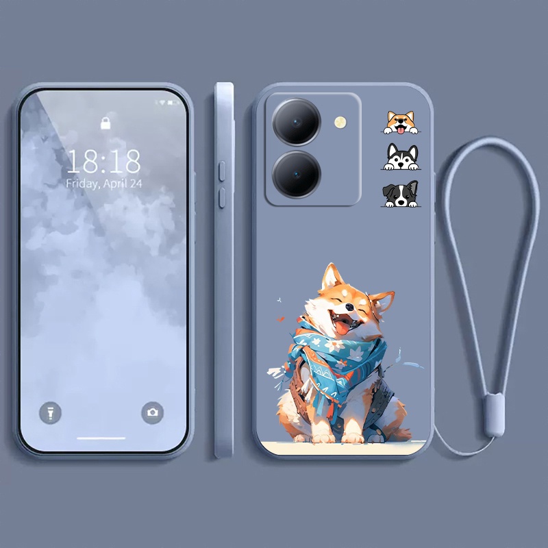 เคส vivo Y36 Y27 5G เคสโทรศัพท์มือถือแบบนิ่ม กันกระแทก กันรอยกล้อง ลายสุนัขน่ารัก แฟชั่น สําหรับ
