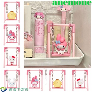 Anemone ฟิกเกอร์ PVC รูปแมว KT My Melody สไตล์ญี่ปุ่น สําหรับเด็ก 4 ชิ้น ต่อชุด