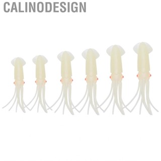 Calinodesign Fishing Soft Lure  Glowing Squid Lures Lifelike for