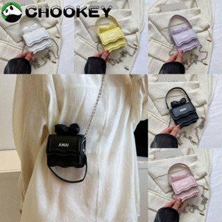 Chookey กระเป๋าสะพายไหล่ ทรงสี่เหลี่ยม แต่งสายโซ่ ขนาดเล็ก สีพื้น สําหรับผู้หญิง 2023