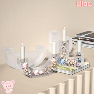 Lilac ถาดแม่พิมพ์ซิลิโคนเรซิ่น อีพ็อกซี่ รูปโค้ง สําหรับทําเทียนแฮนด์เมด DIY