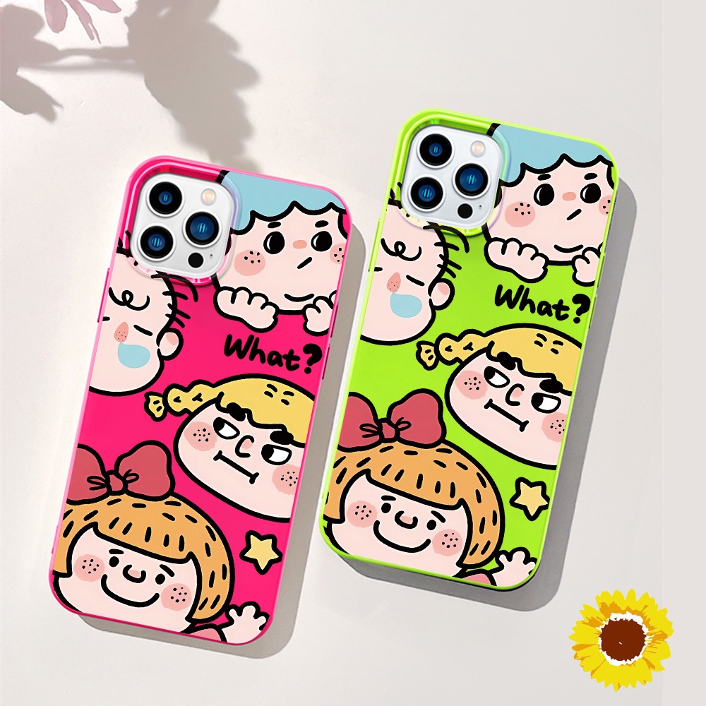 สาวการ์ตูน เคสโทรศัพท์เยลลี่นุ่มสำหรับiPhone 11 12 13 14 15 Pro Max 7 8 Plus XS Max XR X SE 2020 ฝาครอบปลอกซิลิโคน