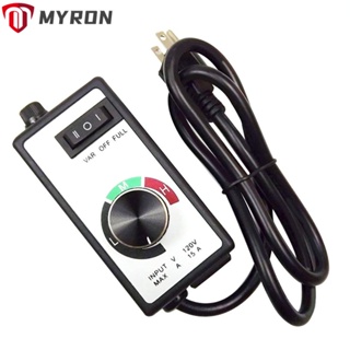 Myron ตัวควบคุมความเร็วพัดลมเราเตอร์ อลูมิเนียม สีดํา 120V AC 60Hz. เครื่องกําเนิดไฟฟ้าอิเล็กทรอนิกส์ พลาสติก 1500W