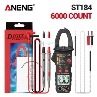 Aneng St184 Digital Clamp Multimeter Meter 6000 นับ Professional True Rms Ac/dc เครื่องทดสอบแรงดันไฟฟ้า Hz Capacitance Ohm TH