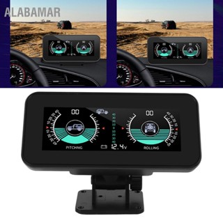 ALABAMAR รถอัจฉริยะสากล Inclinometer Tilt Gauge ความละเอียดสูง HUD Digital Angle Slope Meter สำหรับรถยนต์