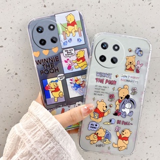 ใหม่ เคสโทรศัพท์มือถือใส แบบนิ่ม ลายการ์ตูนหมีพูห์ ป้องกันเลนส์ สําหรับ Realme 11 4G 5G NFC 11 Pro 11 Pro+ Realme C51 C53 2023 Realme11 REALMEC51