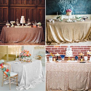 【FUNWD】Luxurious Glitter Table Cloth Ideal for Wedding Receptions and For Banquets