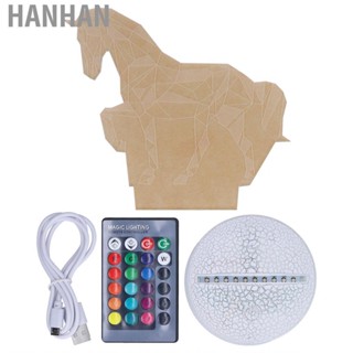 Hanhan 3D Night Light  Touch Switch Smart Table Lamp for Indoor Decorative Lighting