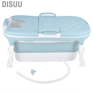 Disuu Portable Bathtub Blue Soft Collapsible Home SPA Baby Tub For Shower US