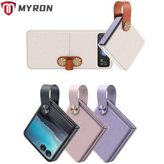 Myron เคสโทรศัพท์มือถือหนัง น้ําหนักเบา ป้องกันรอยขีดข่วน สําหรับ Razr40 Ultra Razr Plus 2023 Razr 40 Razr 2023