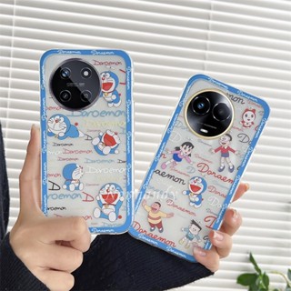 ใหม่ เคสโทรศัพท์ซิลิโคน TPU ใส แบบนิ่ม ลายการ์ตูนโดราเอมอนน่ารัก บางพิเศษ สําหรับ Realme 11 NFC C51 Realme11 RealmeC51 4G 2023