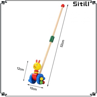 [ขาตั้ง] ไม้ผลักเดิน ของเล่นเด็ก การเรียนรู้ ของเล่นสัตว์ดึงเดิน สําหรับเด็ก 1 ปี