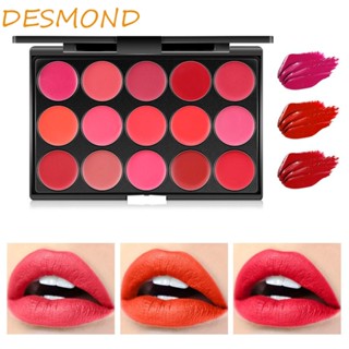 Desmond พาเลทลิปสติก เนื้อแมตต์ พร้อมกระจก ติดทนนาน 15 สี สําหรับผู้หญิง