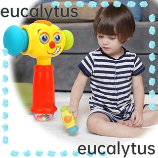 Eucalytus1 ค้อนไฟฟ้า เปลี่ยนเสียงดนตรีได้ พร้อมไฟกระพริบ ของเล่นสําหรับเด็กผู้ชาย ผู้หญิง 1 ปี