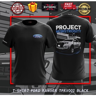 เสื้อยืดแขนสั้น ผ้าเจอร์ซีย์ ไมโครไฟเบอร์ ลาย FORD RANGER TFRV001 002