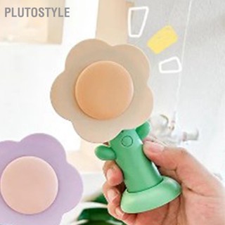  PLUTOSTYLE พัดลมมือถือขนาดเล็กรูปดอกไม้น่ารักลมแรง USB ชาร์จพัดลมตั้งโต๊ะขนาดเล็กสำหรับโฮมออฟฟิศเดินทาง