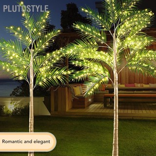  PLUTOSTYLE ต้นปาล์มประดับไฟประดิษฐ์พร้อมลูกปัดไฟ LED 165 ดวง 5FT ต้นปาล์มปลอมเรืองแสงสำหรับลานปาร์ตี้เขตร้อนสนามหลังบ้านบาร์ริมสระน้ำสวน