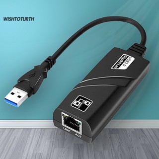 ☼Wt การ์ดเครือข่ายไร้สาย USB 30 USB C เป็น RJ45 100 1000Mbps ความเร็วสูง สําหรับเดสก์ท็อป