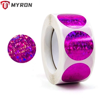 Myron สติกเกอร์ฉลาก ลายจุด สีแดงกุหลาบ มีกาวในตัว 1 นิ้ว สําหรับติดตกแต่งบ้าน 500 ชิ้น