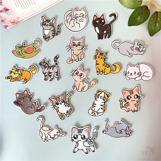 ♥ แผ่นแพทช์เหล็ก ลายสัตว์น่ารัก สําหรับแมว ♥ แผ่นแพทช์รีดติดเสื้อ DIY 1 ชิ้น