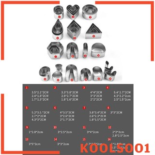 [Koolsoo1] อุปกรณ์ตัดดินโพลิเมอร์ สเตนเลส 33 ชิ้น สําหรับห้องครัว