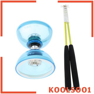 [Koolsoo1] ของเล่นลูกปืนสามขา LED 4 สี พร้อมแท่งคาร์บอน สําหรับเด็ก และผู้ใหญ่ ปาร์ตี้
