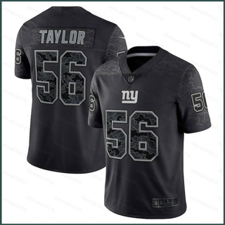 Sy3 NFL เสื้อกีฬาแขนสั้น ลายทีมชาติฟุตบอล New York Giants Taylor Black Retired Player RFLCTV พลัสไซซ์ YS3