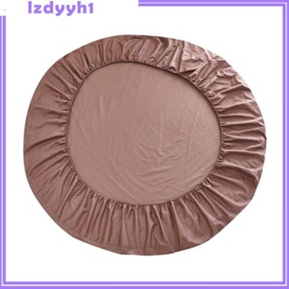 [JoyDIY] ผ้าปูที่นอน ผ้าฝ้ายแท้ ทรงกลม ขนาด 200x200 ซม. สีขาว