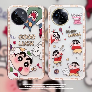 เคสโทรศัพท์มือถือ ซิลิโคนนุ่ม ใส กันกระแทก ลายการ์ตูนชินจัง สร้างสรรค์ สําหรับ Realme 11 NFC C51 Realme11 RealmeC51 4G 2023