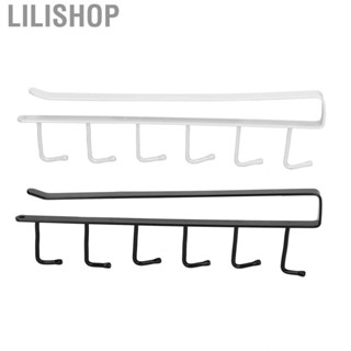 Lilishop 6 Hook Under Shelf Coffee Cup Holder Hanger Storage Rack Cabinet Kitchen WT